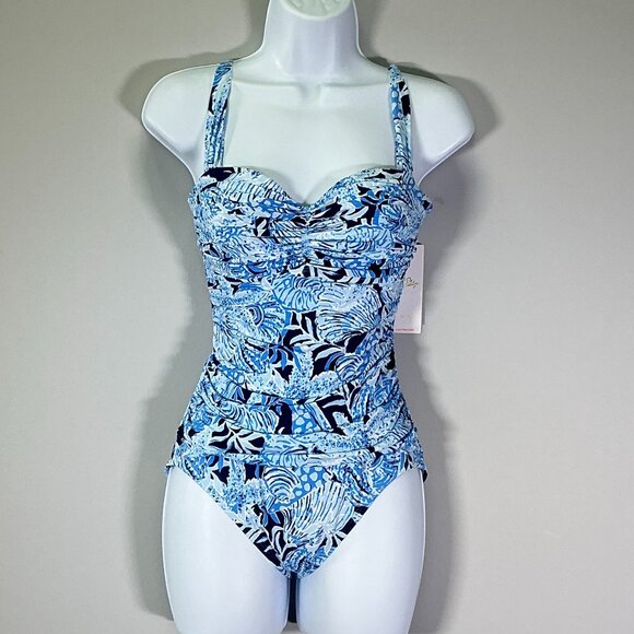 Lilly Pulitzer Other - Lilly Pulitzer Solaria Women's Size 2 Blue Coastal One Piece Swimsuit NWT